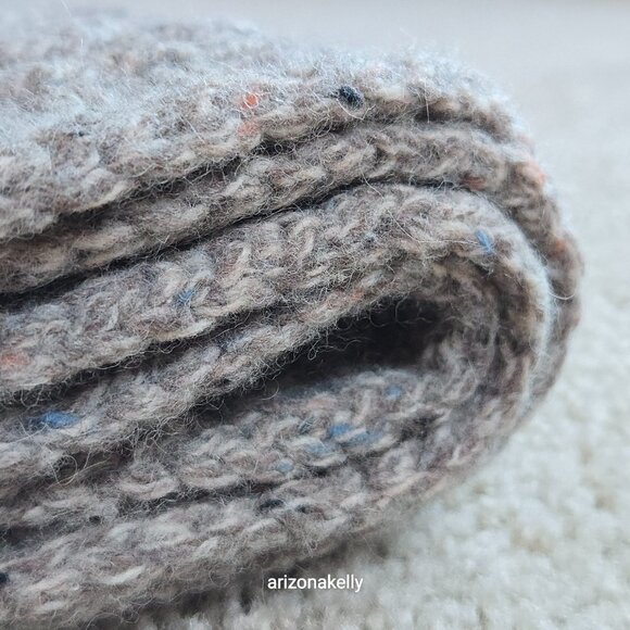 NWOT Barbour Thick Cable Knit Tweedy Donegal-style Wool Blend Scarf - Picture 15 of 15